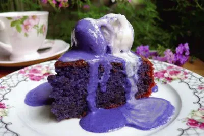 Ube Cake with Macapuno Ice Cream jigsaw puzzle