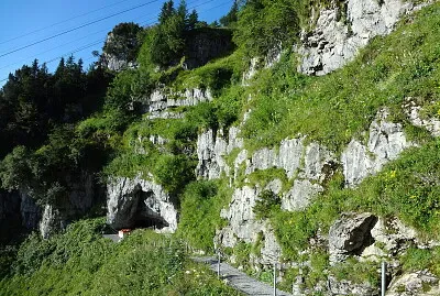 Eingang zur Höhle Ebenalp Schweiz