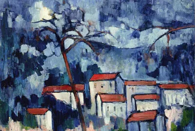 Vlaminck village bleu