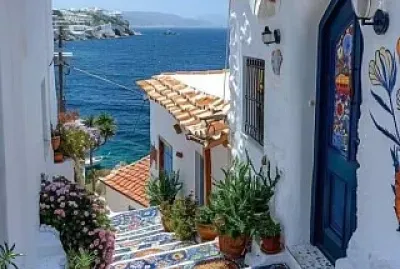 פאזל של Santorini-Grecia