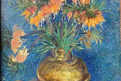 van Gogh fleurs dans un vase de cuivre