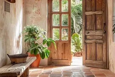 Entrada casa de campo