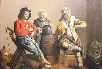 Molenaer. Two Boys and a Grl making Music