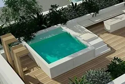 Green rooftop pool