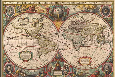 Historical World Map Print (1630) jigsaw puzzle