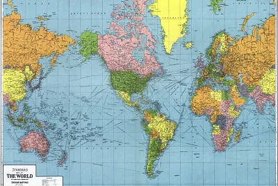 Map of the World (1942) jigsaw puzzle