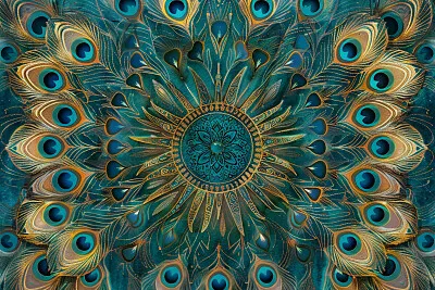 Peacock Feather Mandala