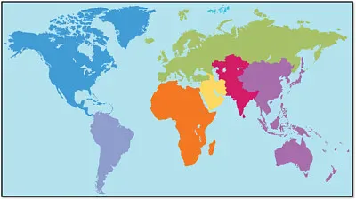 القارات والمحيطات jigsaw puzzle