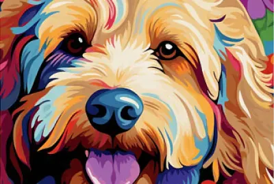 Golden Doodle Pop Art jigsaw puzzle