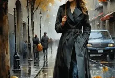 פאזל של A girl with an umbrella.