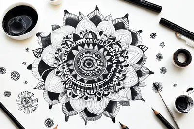 Zentangle Inspired Mandala jigsaw puzzle