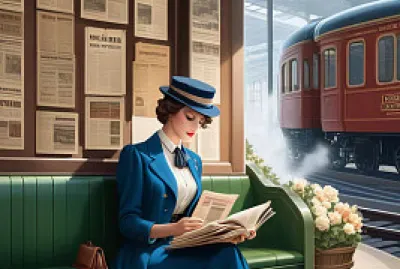 A woman reads a book