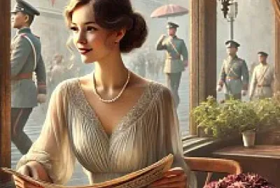 Girl in cafe in Shanghai 1930