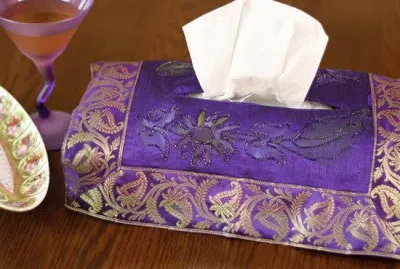 Plum Tissue Box Cover