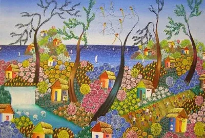 Peintre haïtien paysage