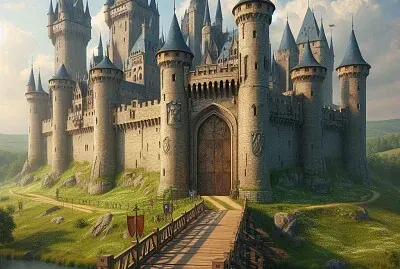 טירה עם דשא