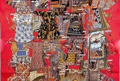 Voyage en étoffes rouge