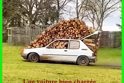 Une voiture bien chargée