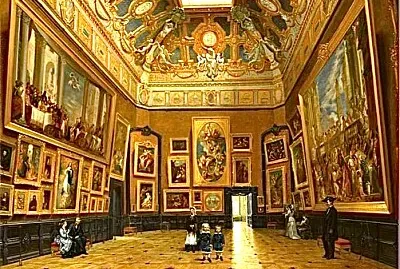 le salon carré du Louvre en 1875