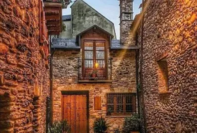 Anochecer en Aínsa-Huesca