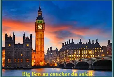 Big Ben au coucher du soleil
