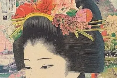 retro Japanese collage art jigsaw puzzle