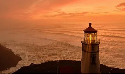 Faro sunset jigsaw puzzle