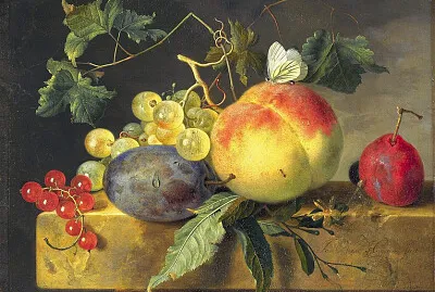 Grosse pêche et prune