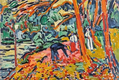 Vlaminck paysage aux arbres morts