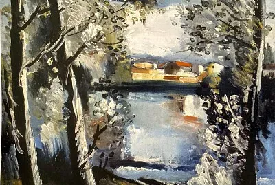 Vlaminck bord de fleuve jigsaw puzzle