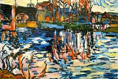 Vlaminck hiver en bord de seine