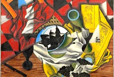 Poires et raisins sur une table