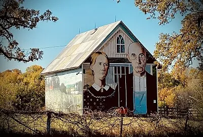 American Gothic Barn in Iowa
