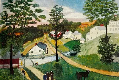 GrandMa Moses Chemins 1945 jigsaw puzzle