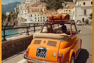 L 'Italie en Fiat 500 cabrilet