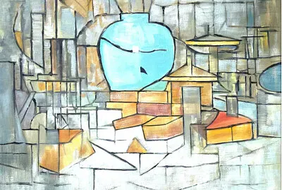 Piet Mondrian nature morte au pot de gingembre