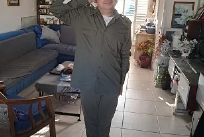 אני בפורים 2025 מחופש לחייל לעבודה