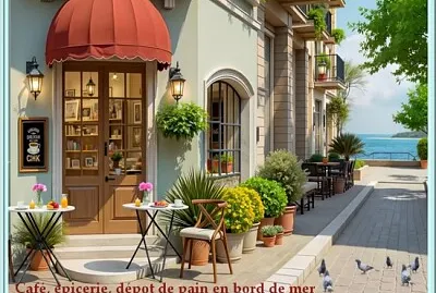 Café en bord de mer jigsaw puzzle