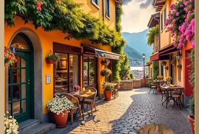 Ruelle donnant sur le lac jigsaw puzzle