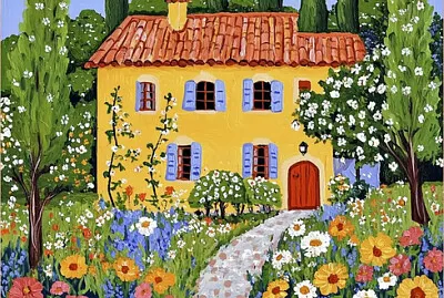 פאזל של la maison dans les fleurs