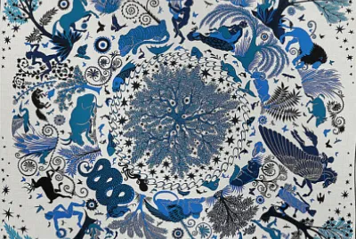 ronde animale bleue