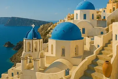 希臘愛情海旁的建築物