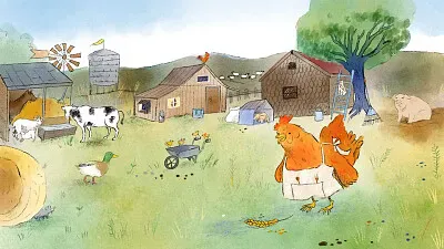 La gallinita colorada y los granos de trigo