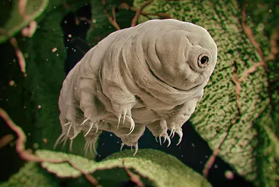 a tardigrade in the water