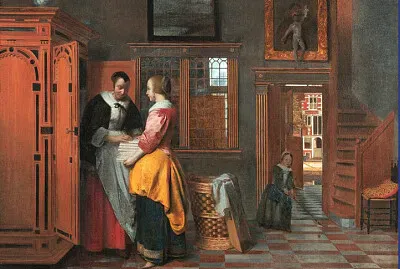Peter de Hooch l 'armoire à linge