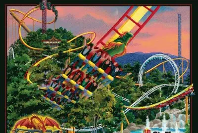 Tatsu Roller Coaster-Majic Mountain