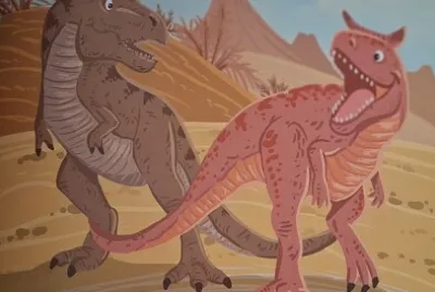 Carnotauro e Tiranossauro Rex