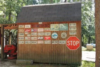 Signs On Outbuilding