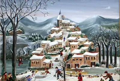 village perché d 'hiver