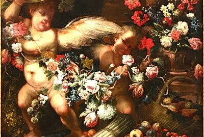 Biggi nature morte aux chérubins 1680
